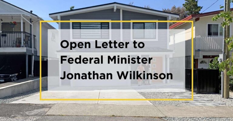 Image says "Open Letter to Federal Minister Jonathan Wilkinson"