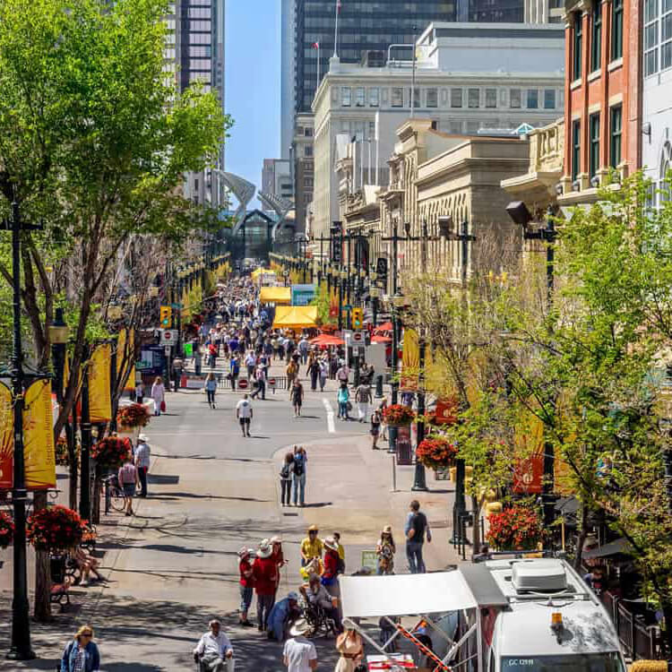 downtown street pedestrian event